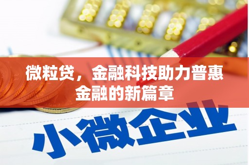 黄梅微粒贷，金融科技助力普惠金融的新篇章