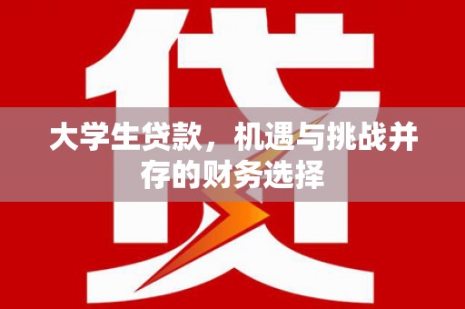 黄梅大学生贷款，机遇与挑战并存的财务选择