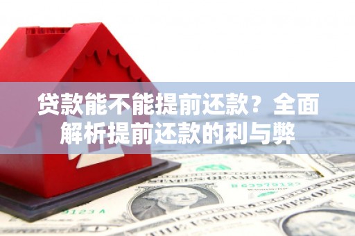 黄梅贷款能不能提前还款？全面解析提前还款的利与弊
