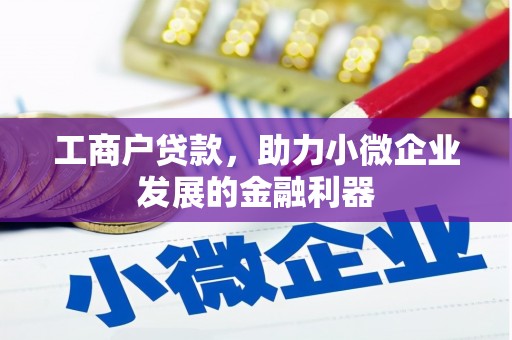 黄梅工商户贷款,助力小微企业发展的金融利器 黄梅工商户贷款,助力小微企业发展的金融利器