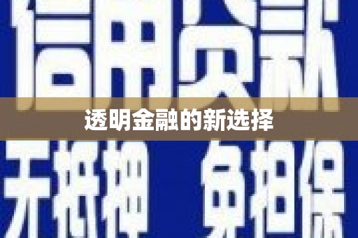 黄梅透明金融的新选择