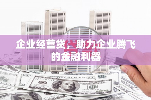 黄梅企业经营贷，助力企业腾飞的金融利器