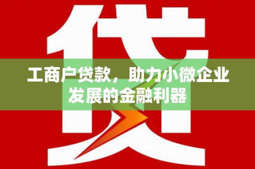 黄梅工商户贷款，助力小微企业发展的金融利器