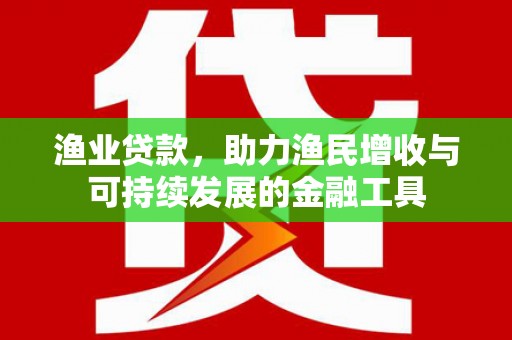 黄梅渔业贷款，助力渔民增收与可持续发展的金融工具