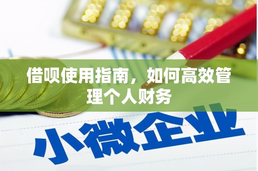 黄梅借呗使用指南，如何高效管理个人财务