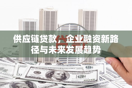 黄梅供应链贷款，企业融资新路径与未来发展趋势