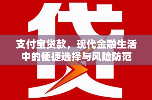黄梅支付宝贷款，现代金融生活中的便捷选择与风险防范