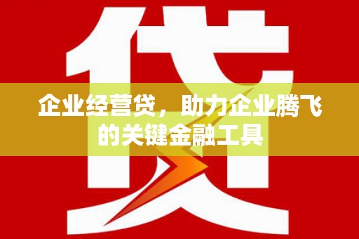 黄梅企业经营贷，助力企业腾飞的关键金融工具