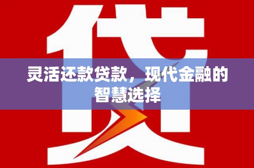 黄梅灵活还款贷款，现代金融的智慧选择