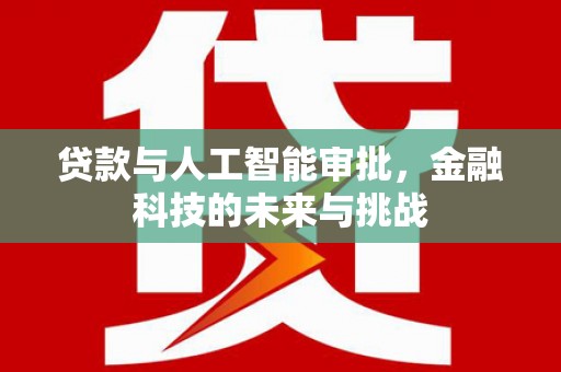 黄梅贷款与人工智能审批，金融科技的未来与挑战