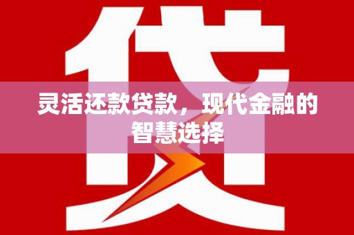 黄梅灵活还款贷款，现代金融的智慧选择