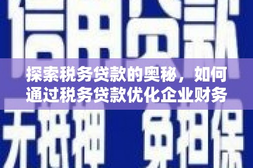 黄梅探索税务贷款的奥秘，如何通过税务贷款优化企业财务