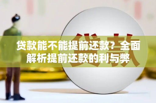 黄梅贷款能不能提前还款？全面解析提前还款的利与弊