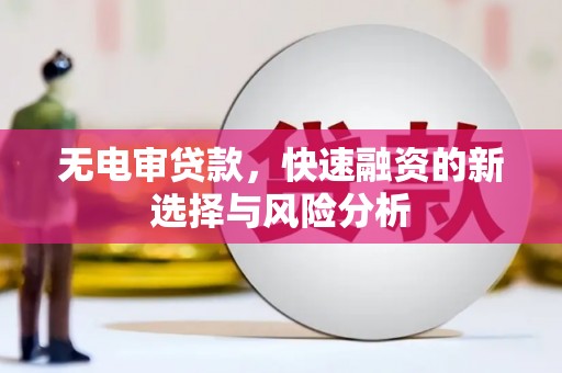 黄梅无电审贷款，快速融资的新选择与风险分析