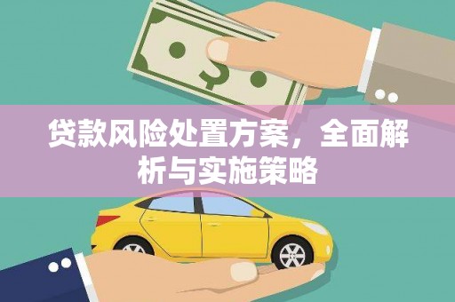 黄梅贷款风险处置方案，全面解析与实施策略