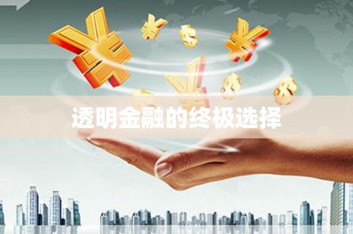 黄梅透明金融的终极选择